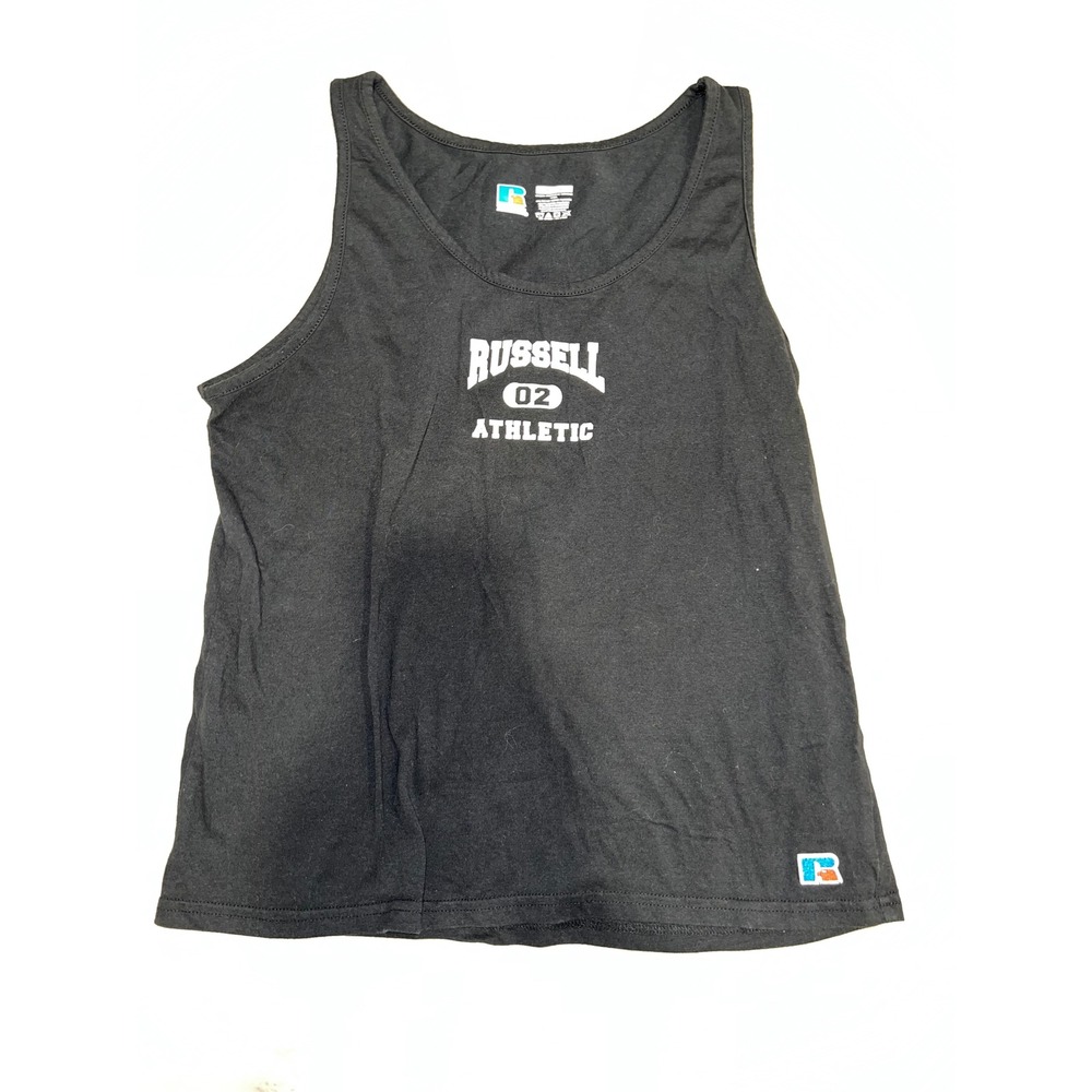 Russell Athletic Tank Top Mens Large Black Excellent 02 Graphic Athletic Wear